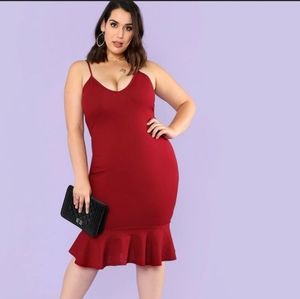 Mermaid shape midi dress